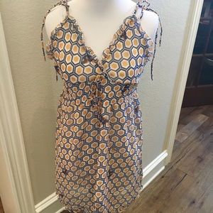 Vintage Morghy Silk Art Style Butterflies Dress Size: Medium